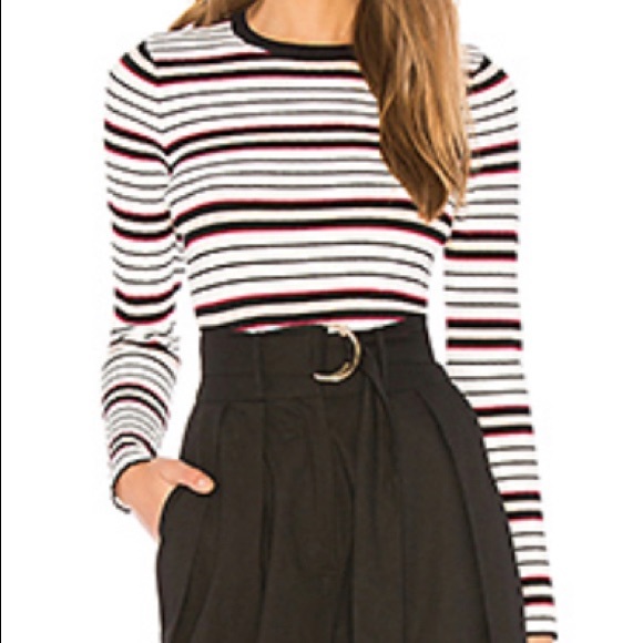 Multi stripe rib fitted sweater - Picture 1 of 4